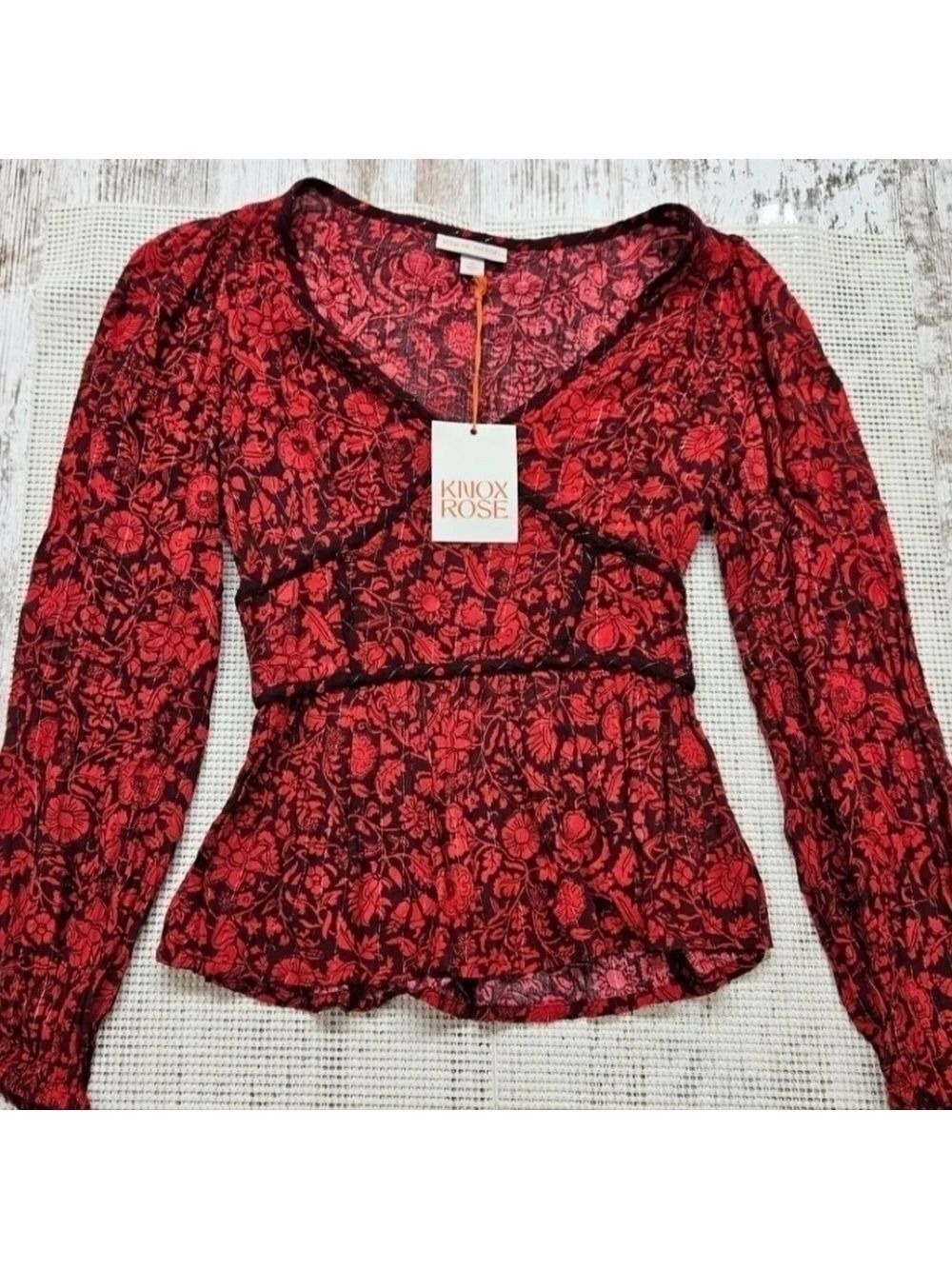 Knox Rose Long Sleeve Boho style top! - Picture 5 of 7